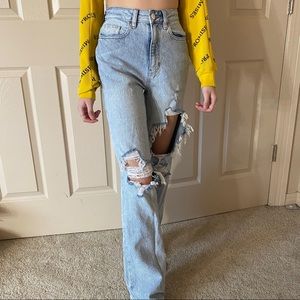 90s boyfriend light wash jeans
